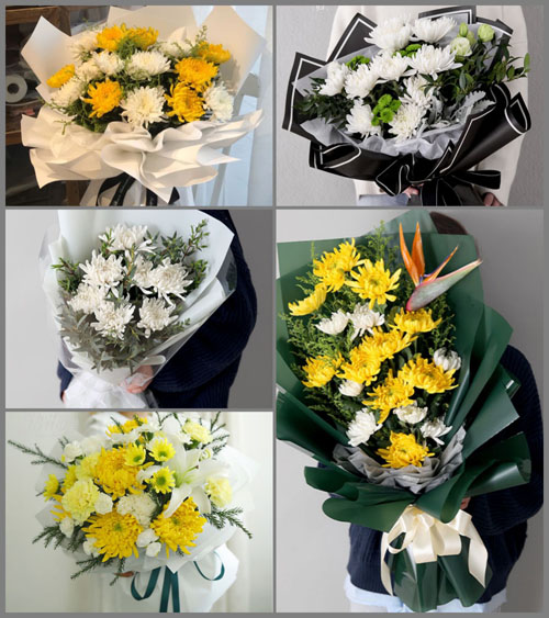 江苏常州武进区牛塘镇白事花束代送